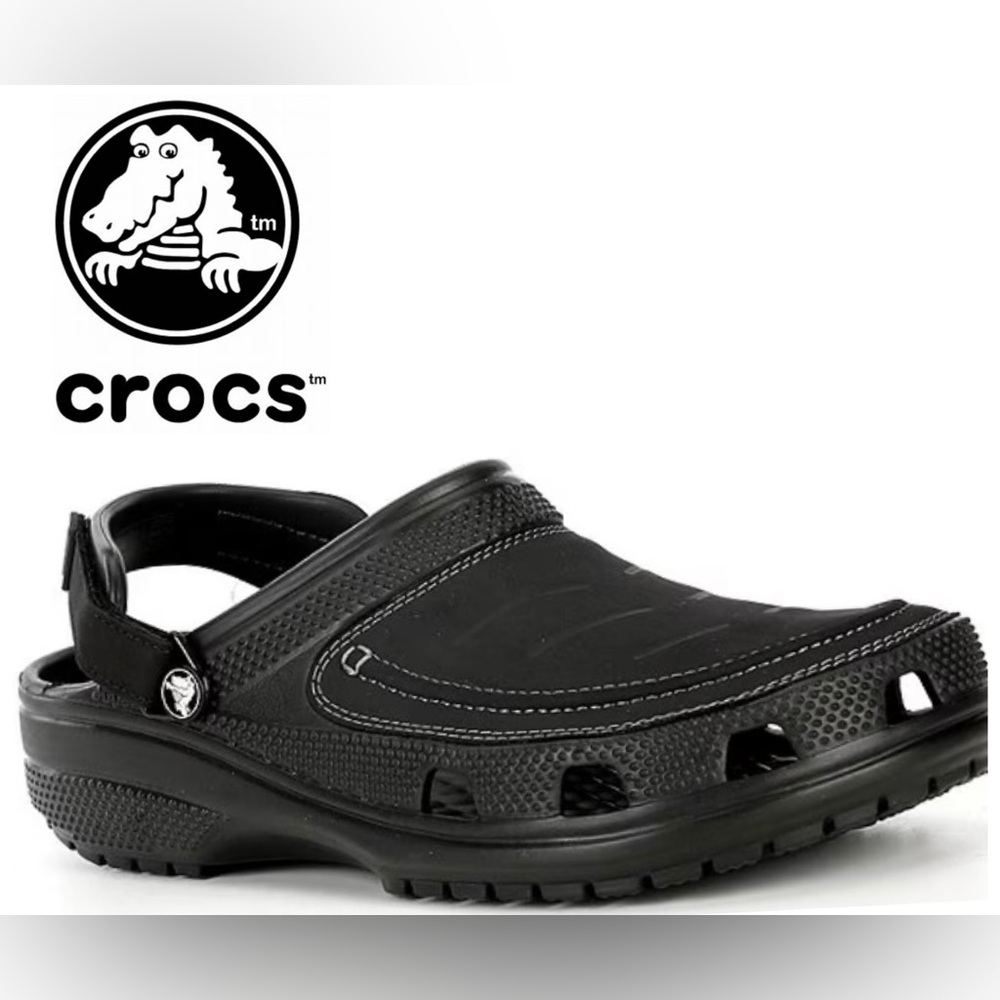 NWT Crocs Men’s Sz 13‎ Black Yukon Vista II Casual Slip On Clogs
